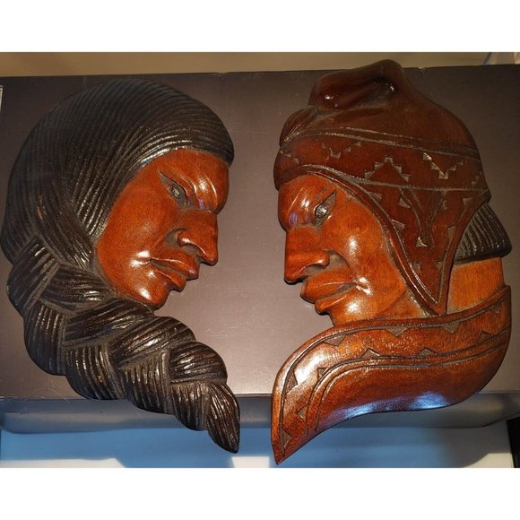 Bolivian Aymara Male & Female Plaques - Picture 1 of 6